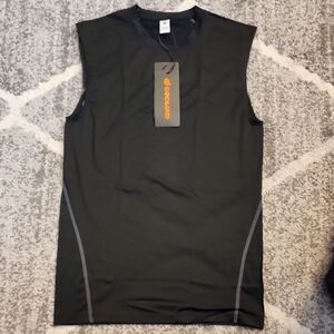 Odoland Black Sleeveless Mediun Men's Shirt
